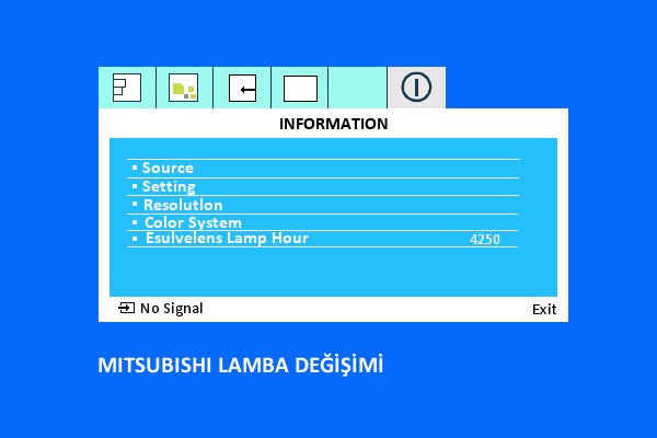 Mitsubishi Projeksiyon Orjinal Lamba Değişimi